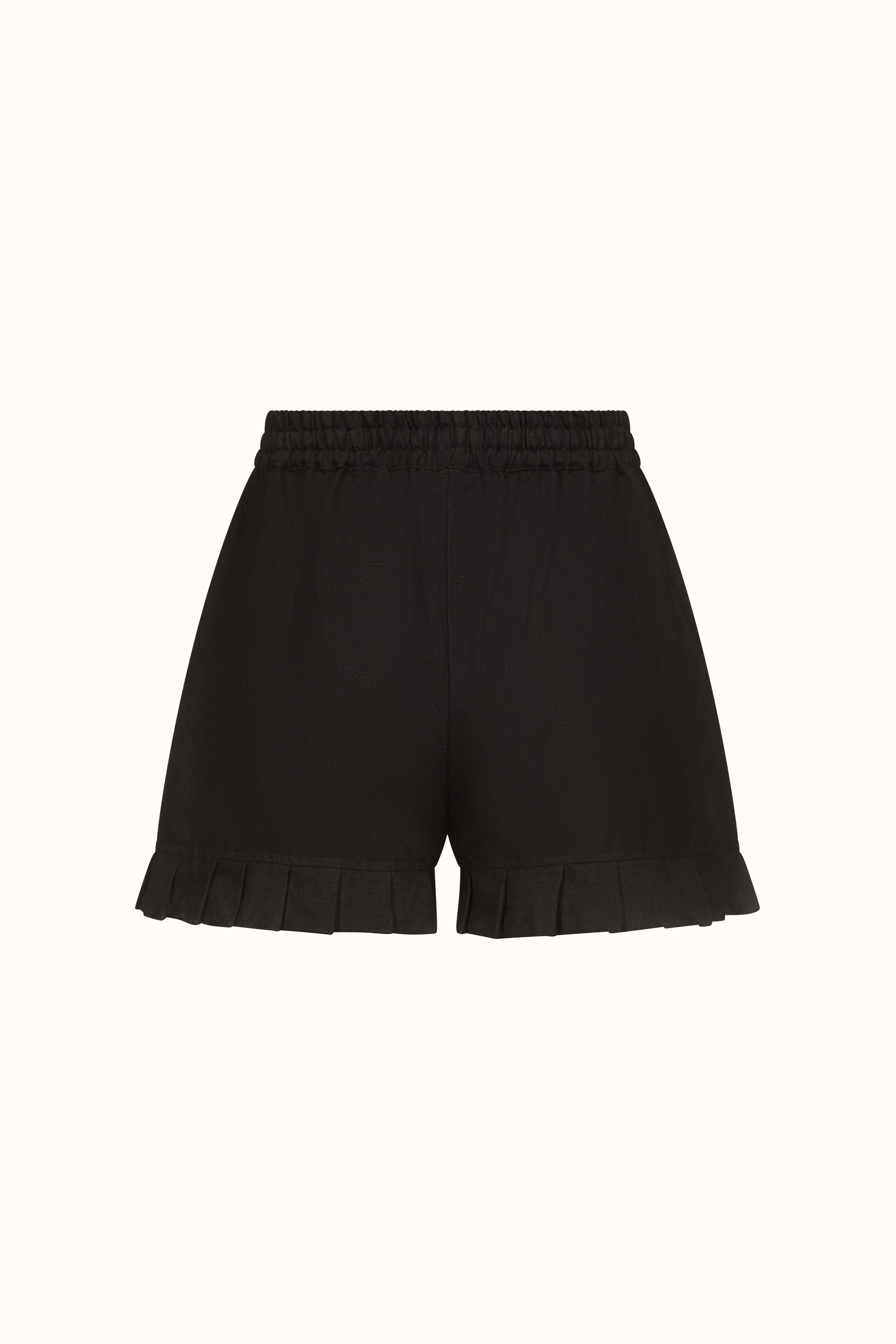 The Gaia ~ Black Linen Pyjama Set