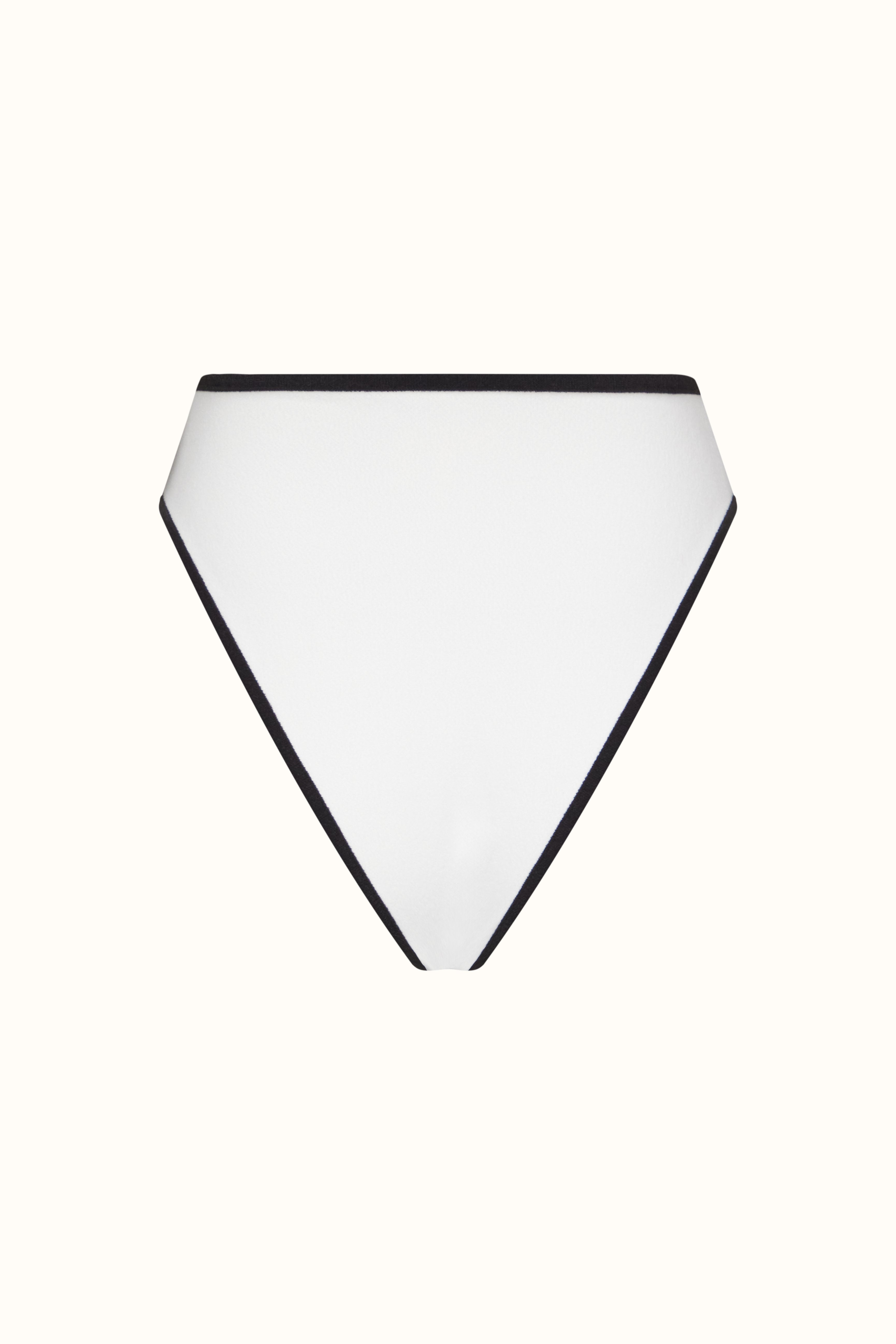 The Black & White Terry High Waisted High-Cut Brief