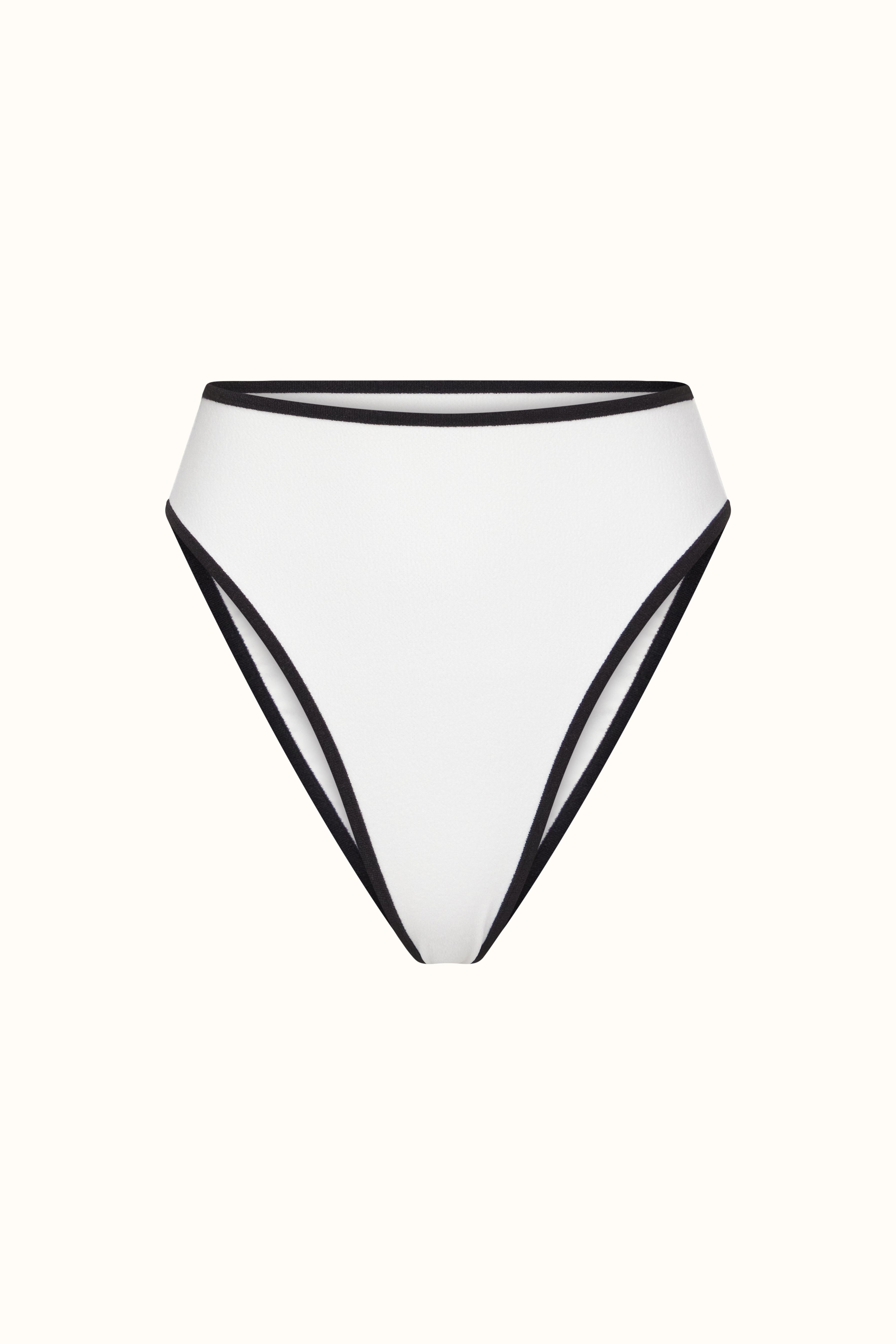 The Black & White Terry High Waisted High-Cut Brief