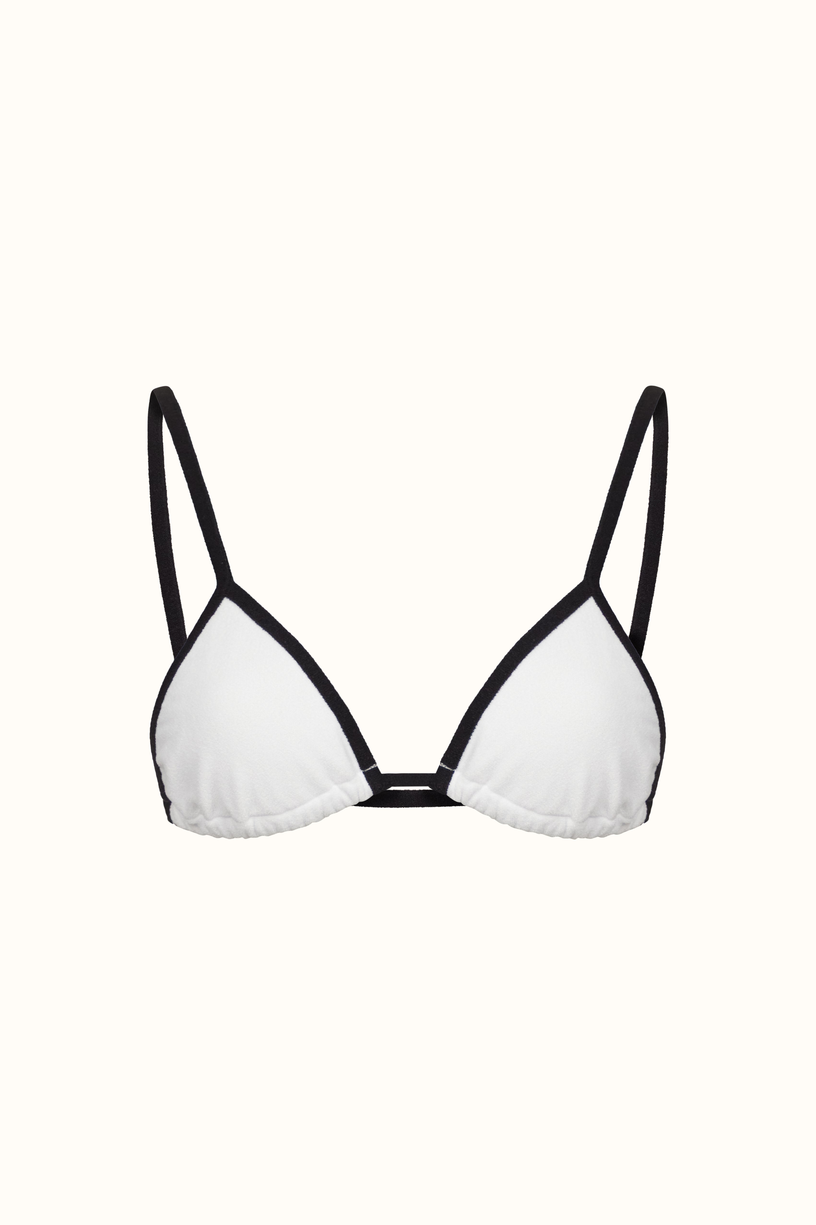 The Black & White Terry Triangle Top