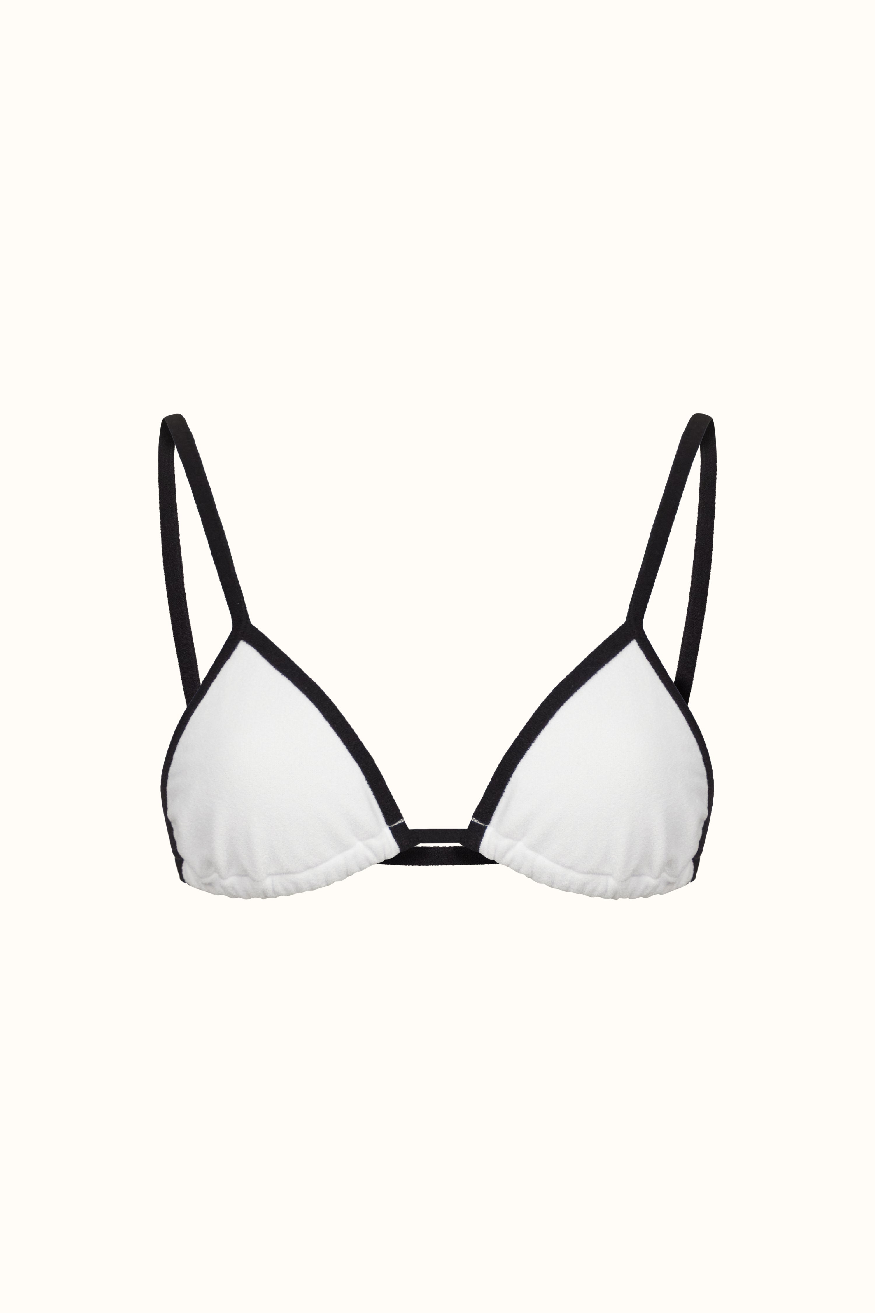 The Black & White Terry Triangle Top