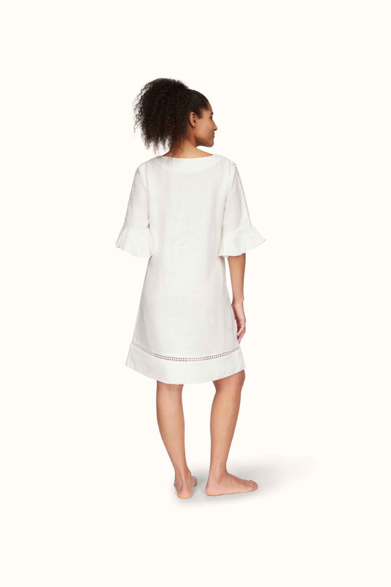 The Alicia Linen Dress ~ White