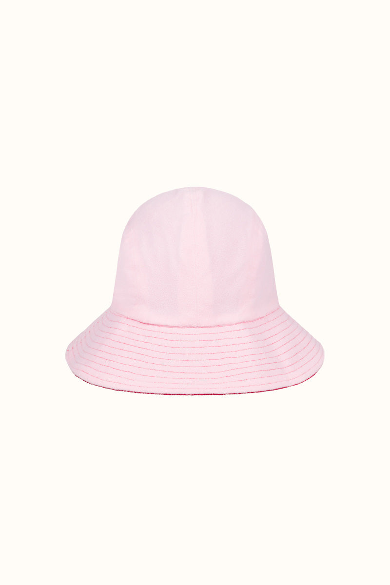 The Red Terry Bucket Hat ~ Reversible