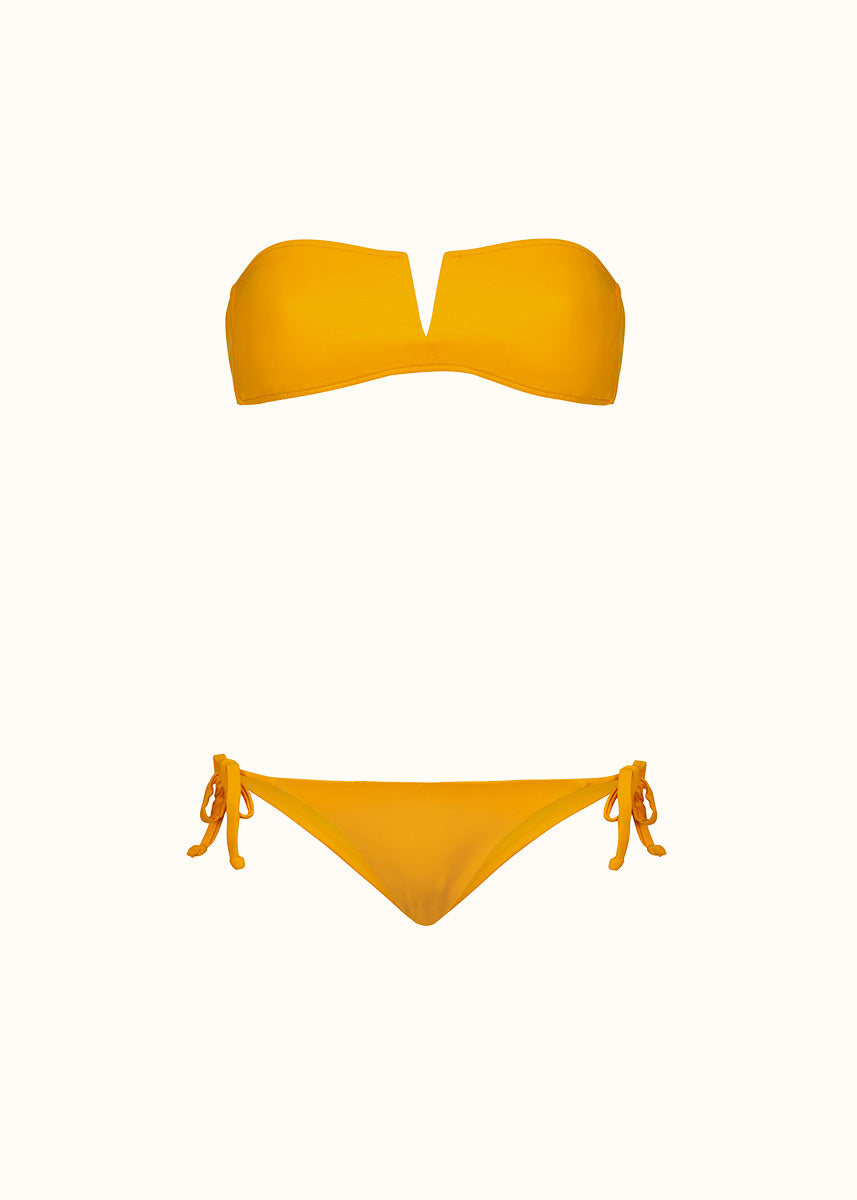 The Strapless Top & Tie-Me-Up Brief - Matte Fabric