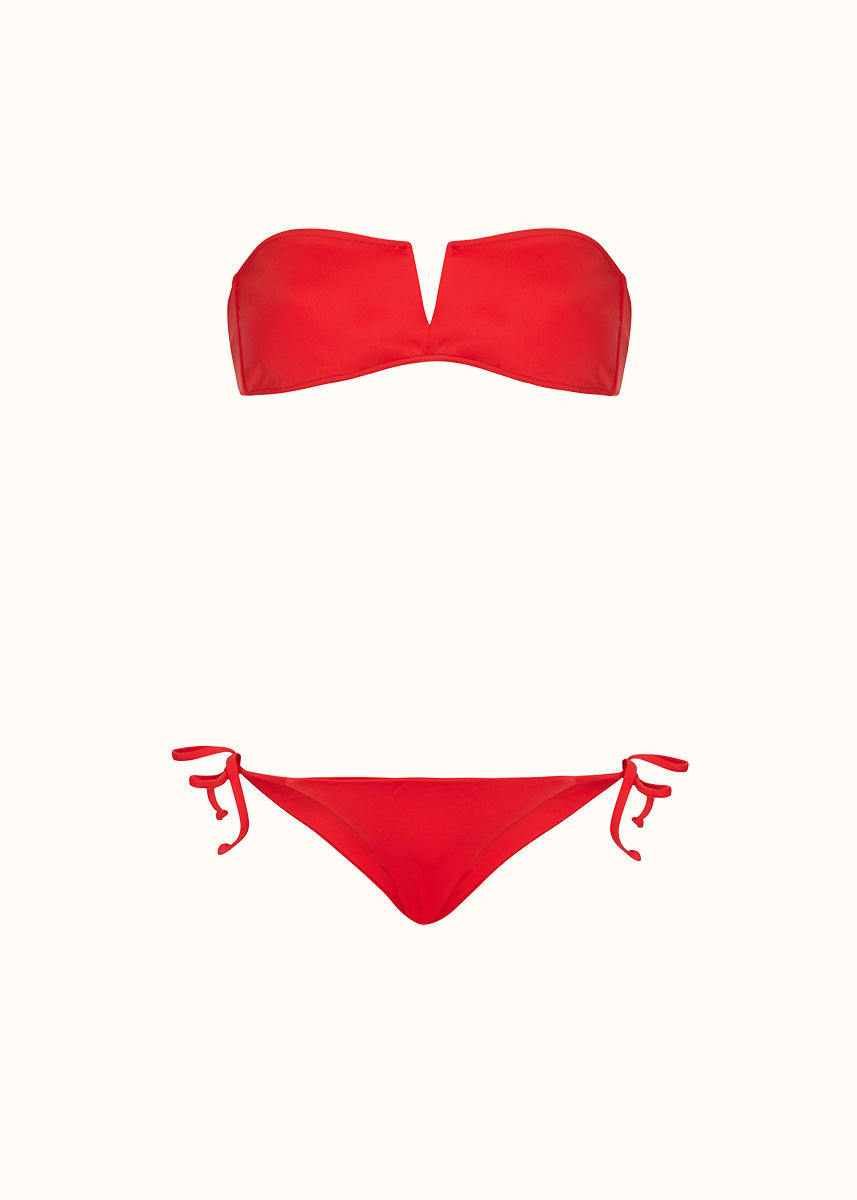The Strapless Top & Tie-Me-Up Brief - Matte Fabric