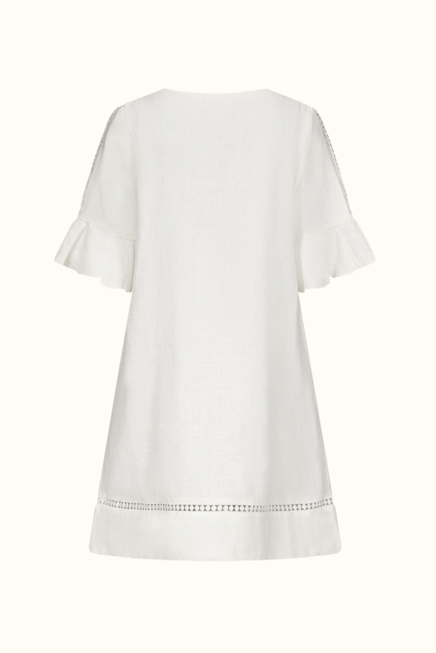The Alicia Linen Dress ~ White
