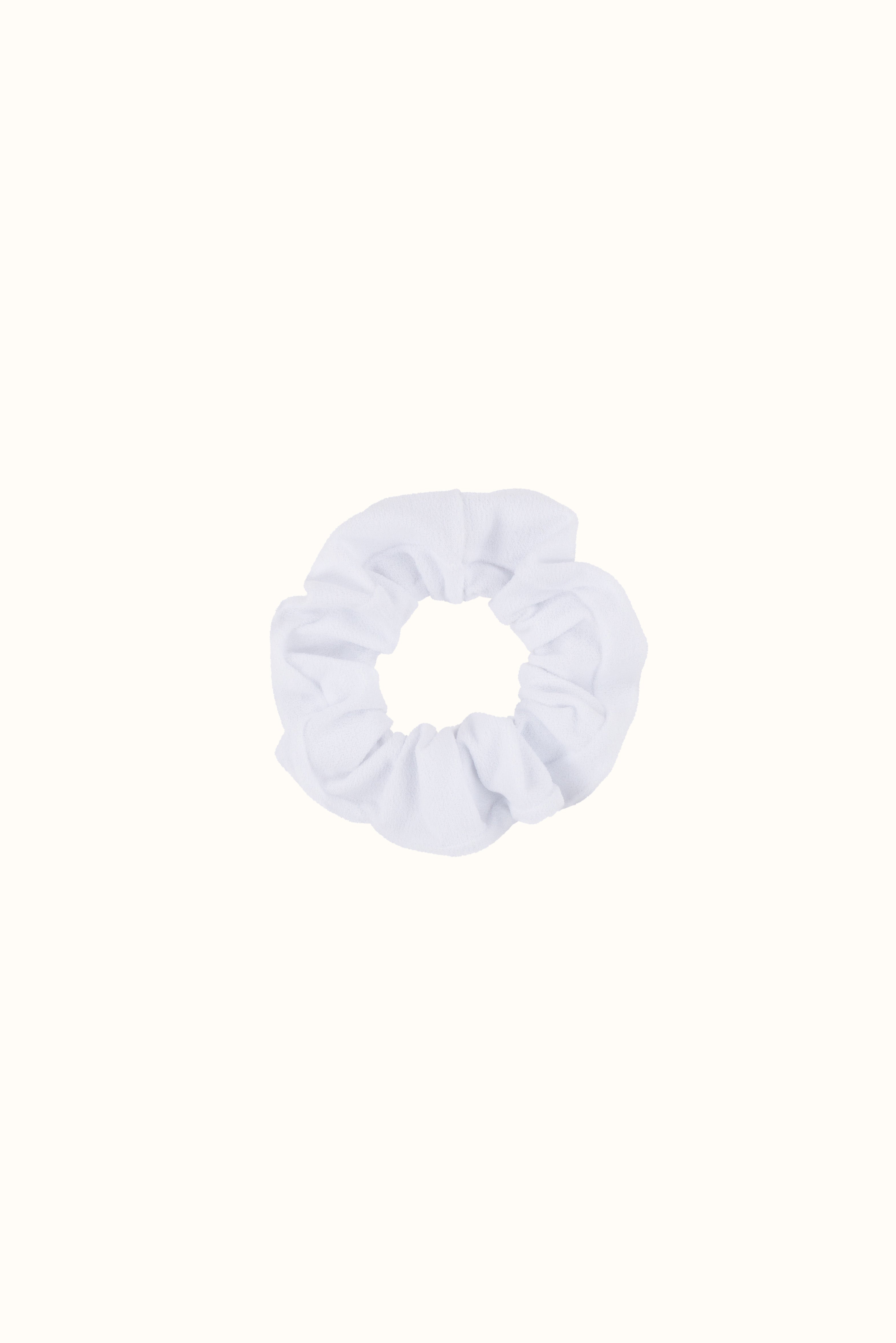 The White Terry Bow Scrunchie