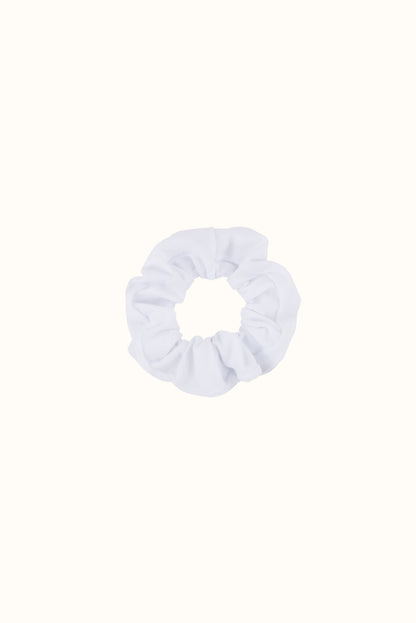 The White Terry Bow Scrunchie