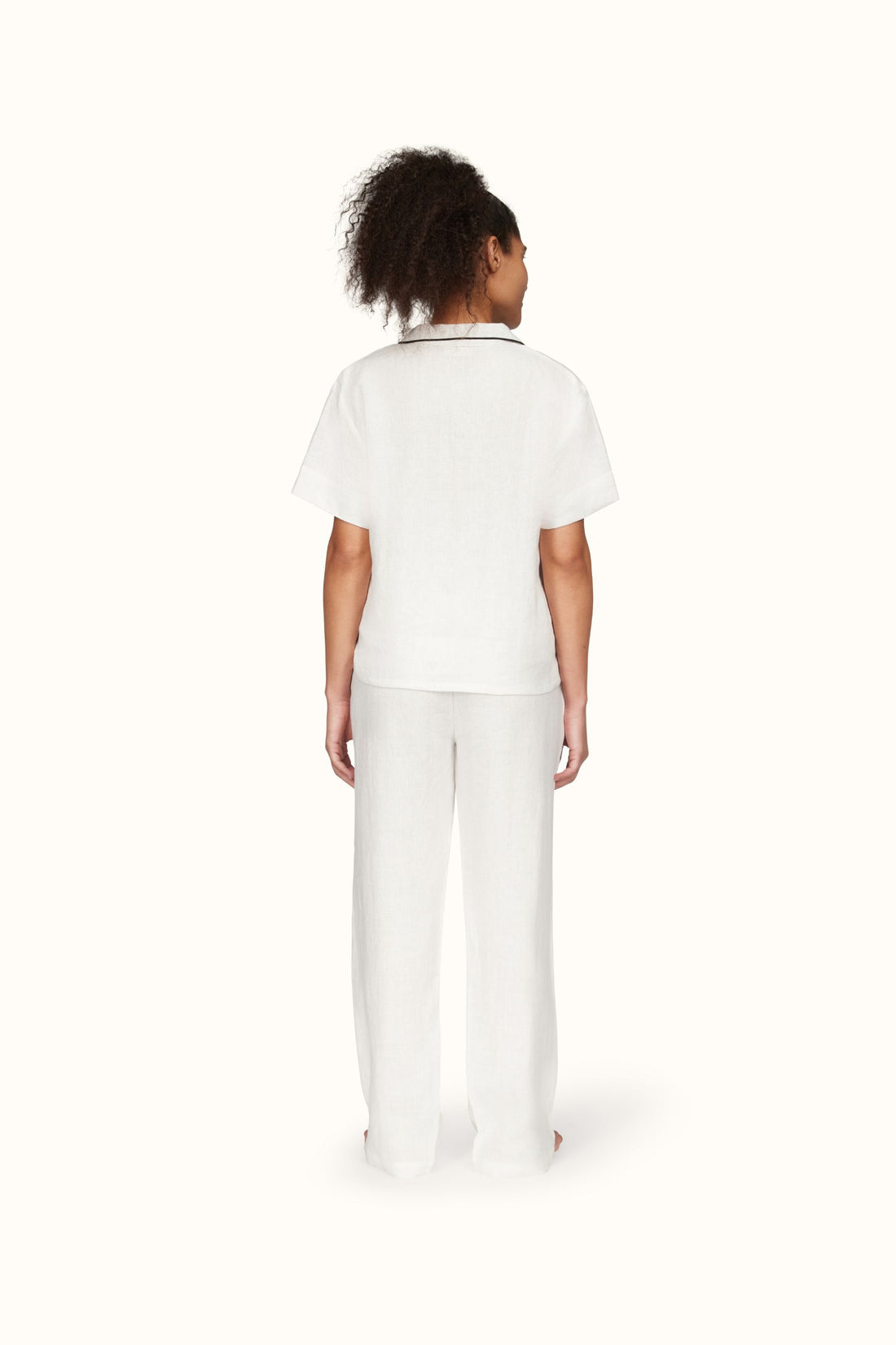 The Lavinia ~ White Linen Pyjama Trousers