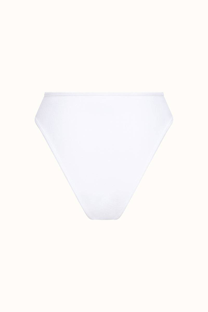 The White Terry High Waisted High-Cut Brief