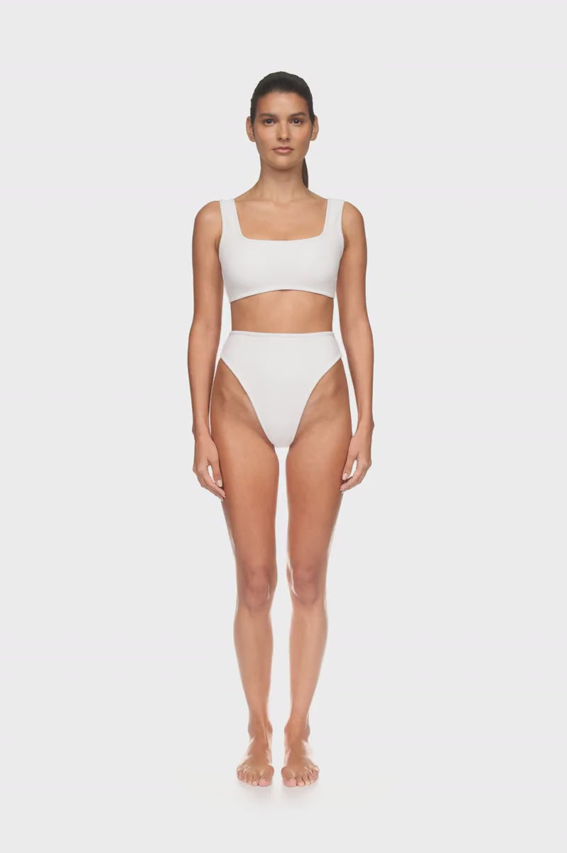 The White Terry High Waisted High-Cut Brief