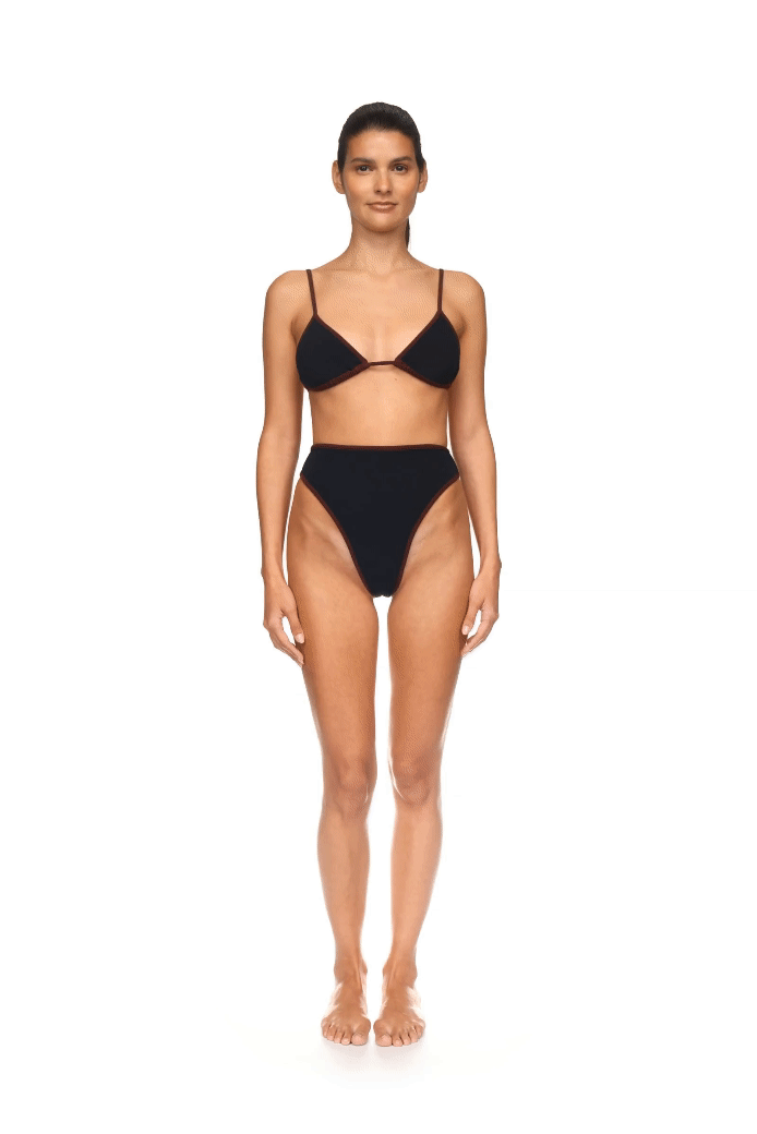The Coco Terry High Waisted High-Cut Brief ~ Reversible