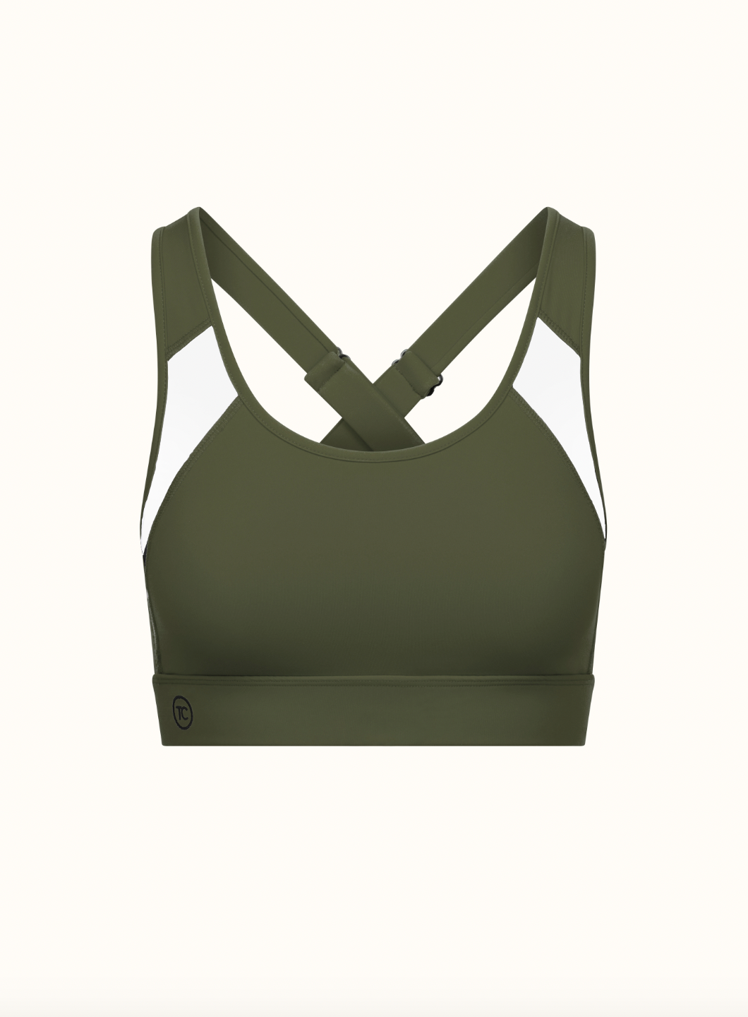 The Performance Bra - Khaki / White