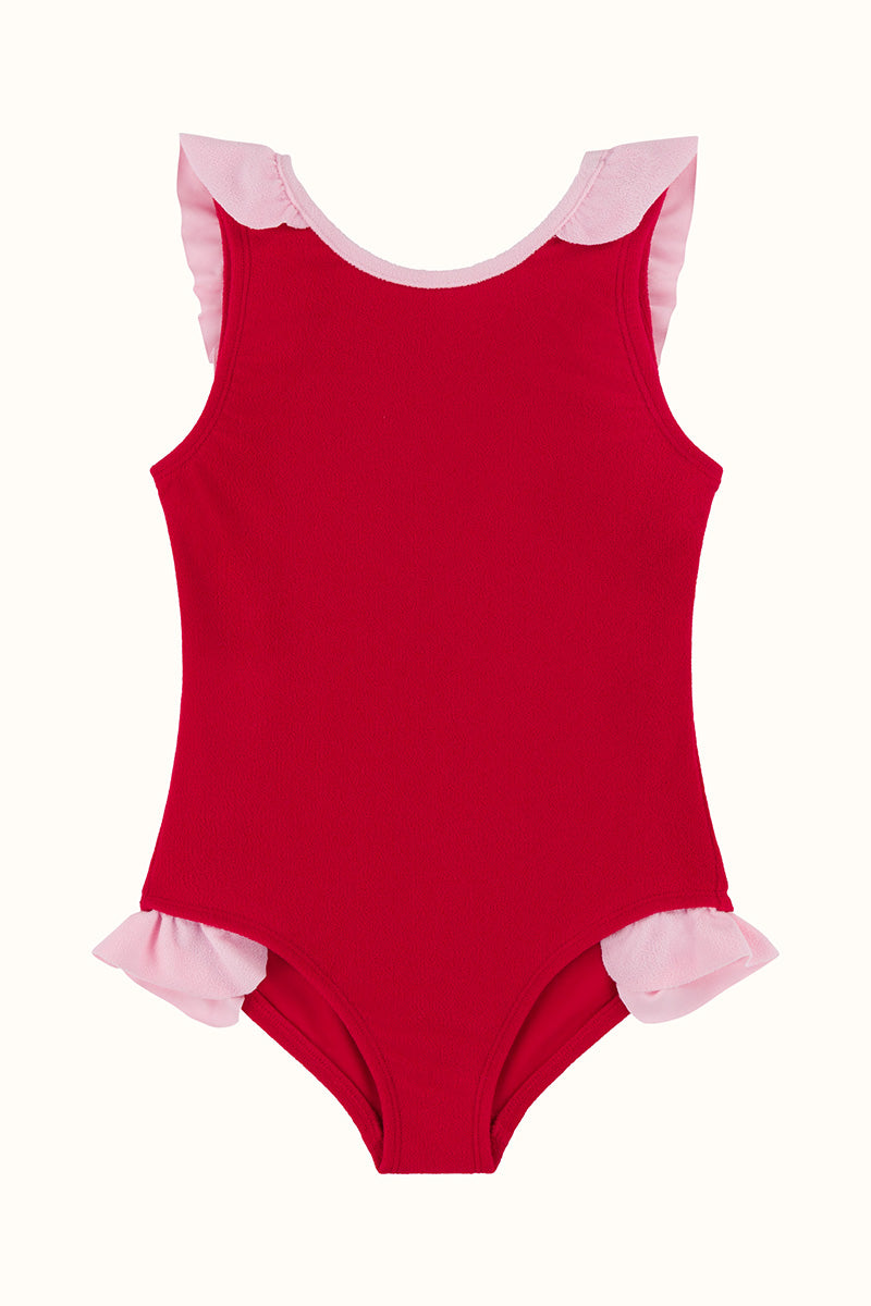 The Mini Red Terry Classic Swimsuit