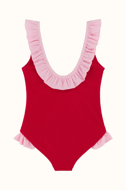 The Mini Red Terry Classic Swimsuit