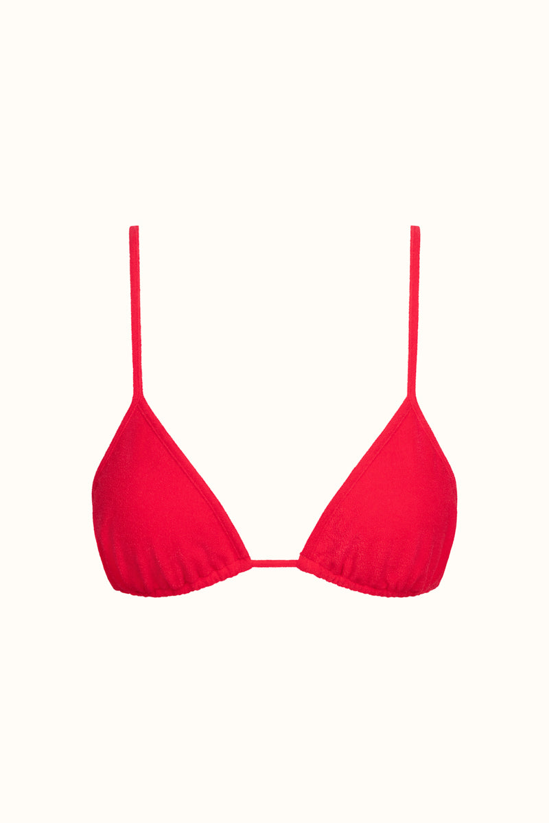 The Red Terry Triangle Top ~ Reversible