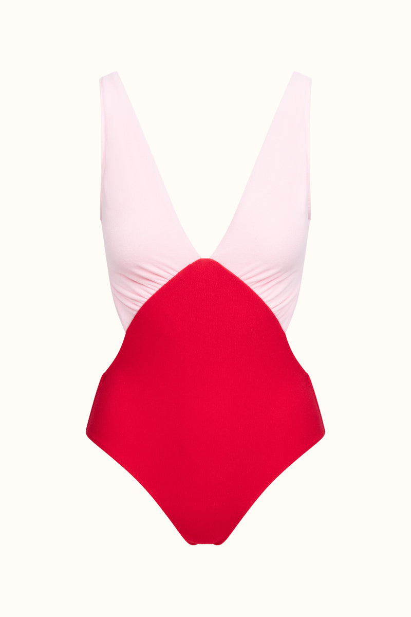 The Red Terry Kate Swimsuit ~ Colourblock