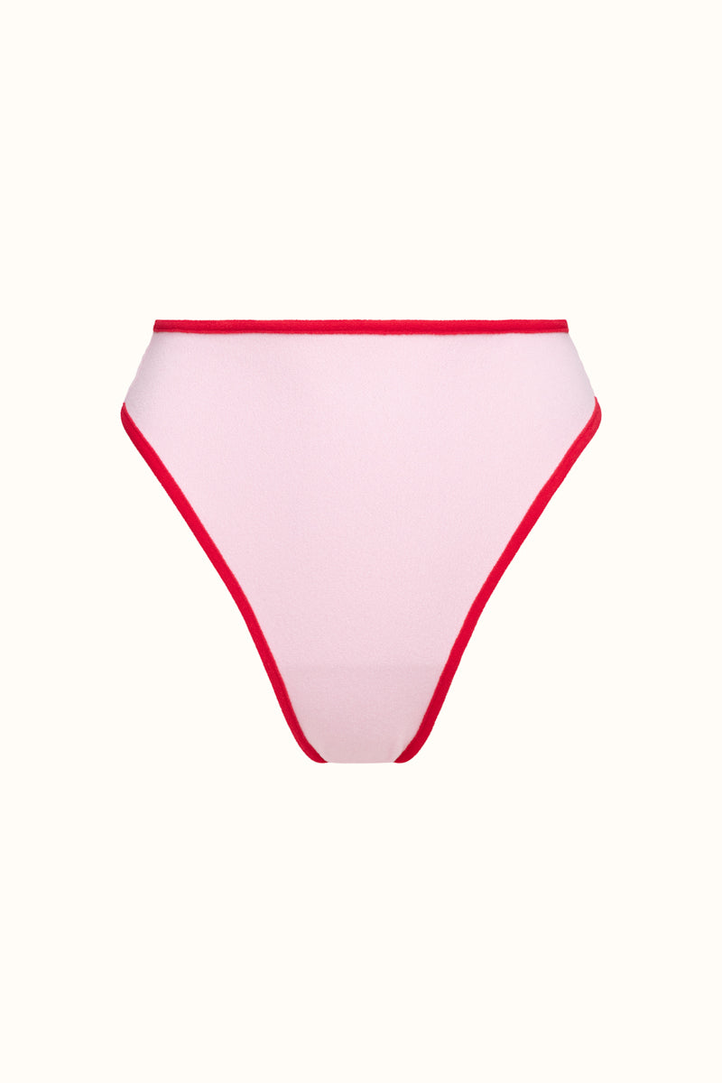 The Red Terry High Waisted High-Cut Brief ~ Reversible