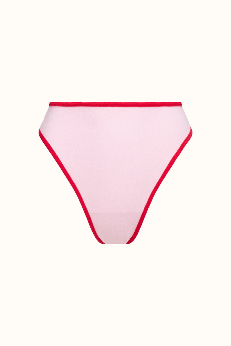 The Red Terry High Waisted High-Cut Brief ~ Reversible