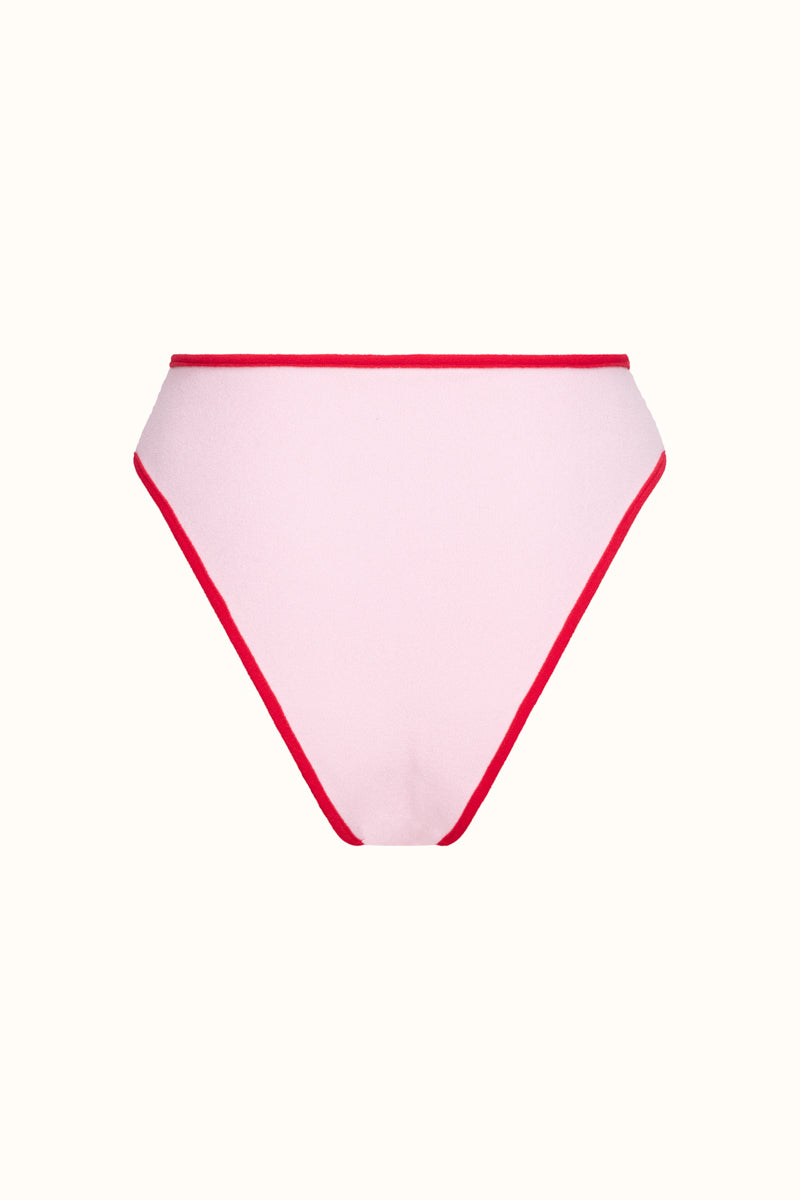 The Red Terry High Waisted High-Cut Brief ~ Reversible