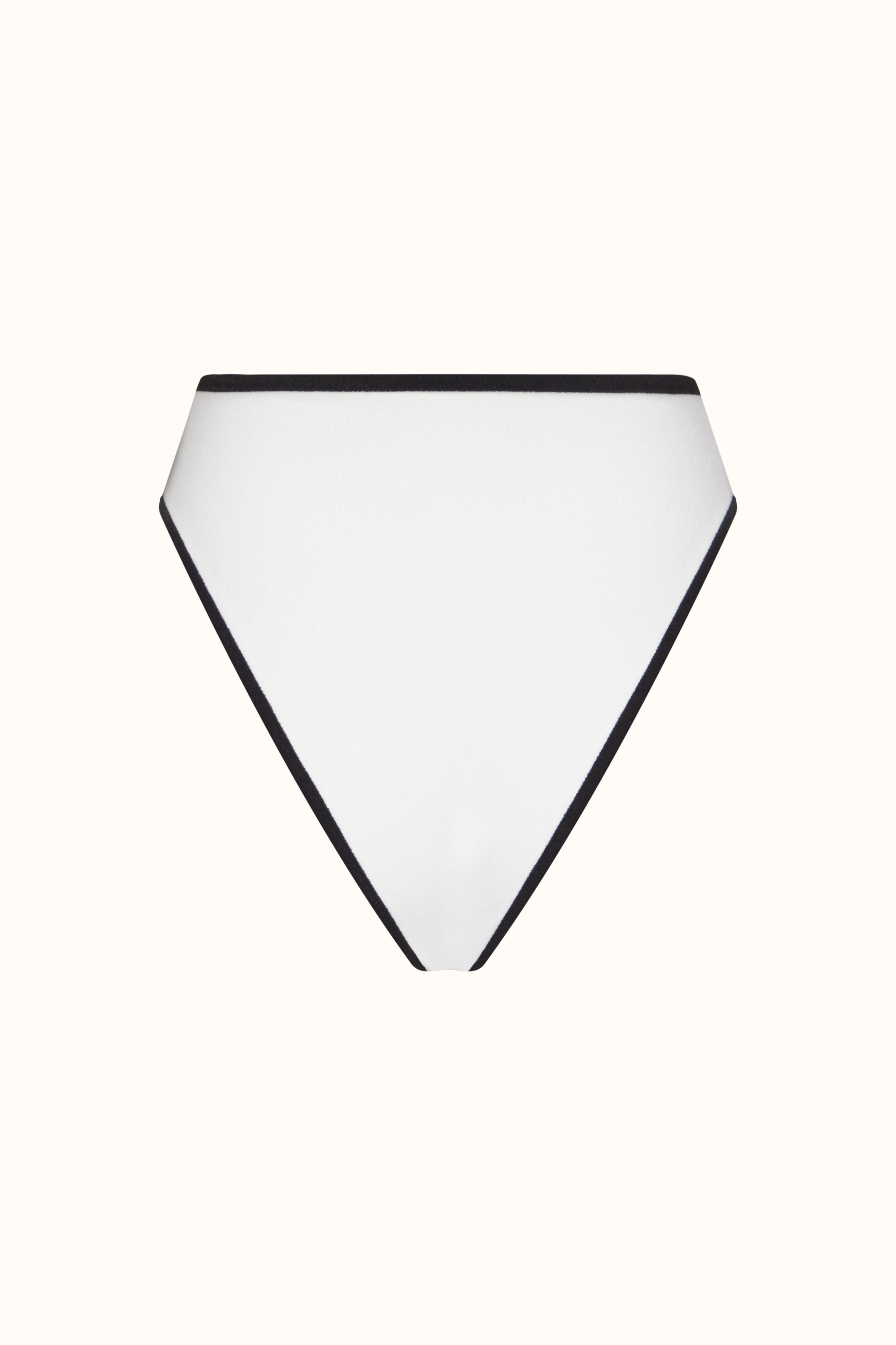The Black &amp; White Terry High Waisted High-Cut Brief