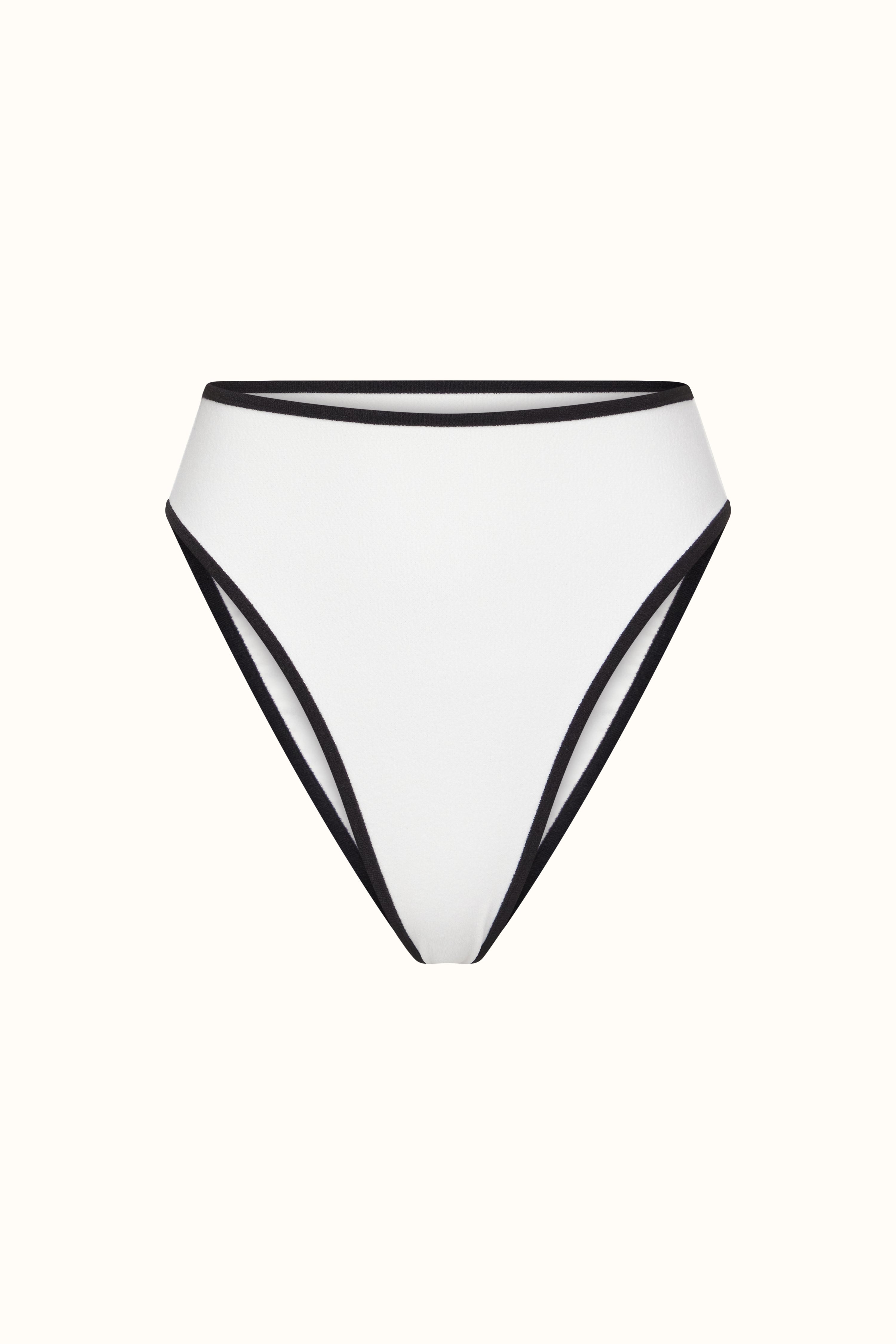 The Black &amp; White Terry High Waisted High-Cut Brief