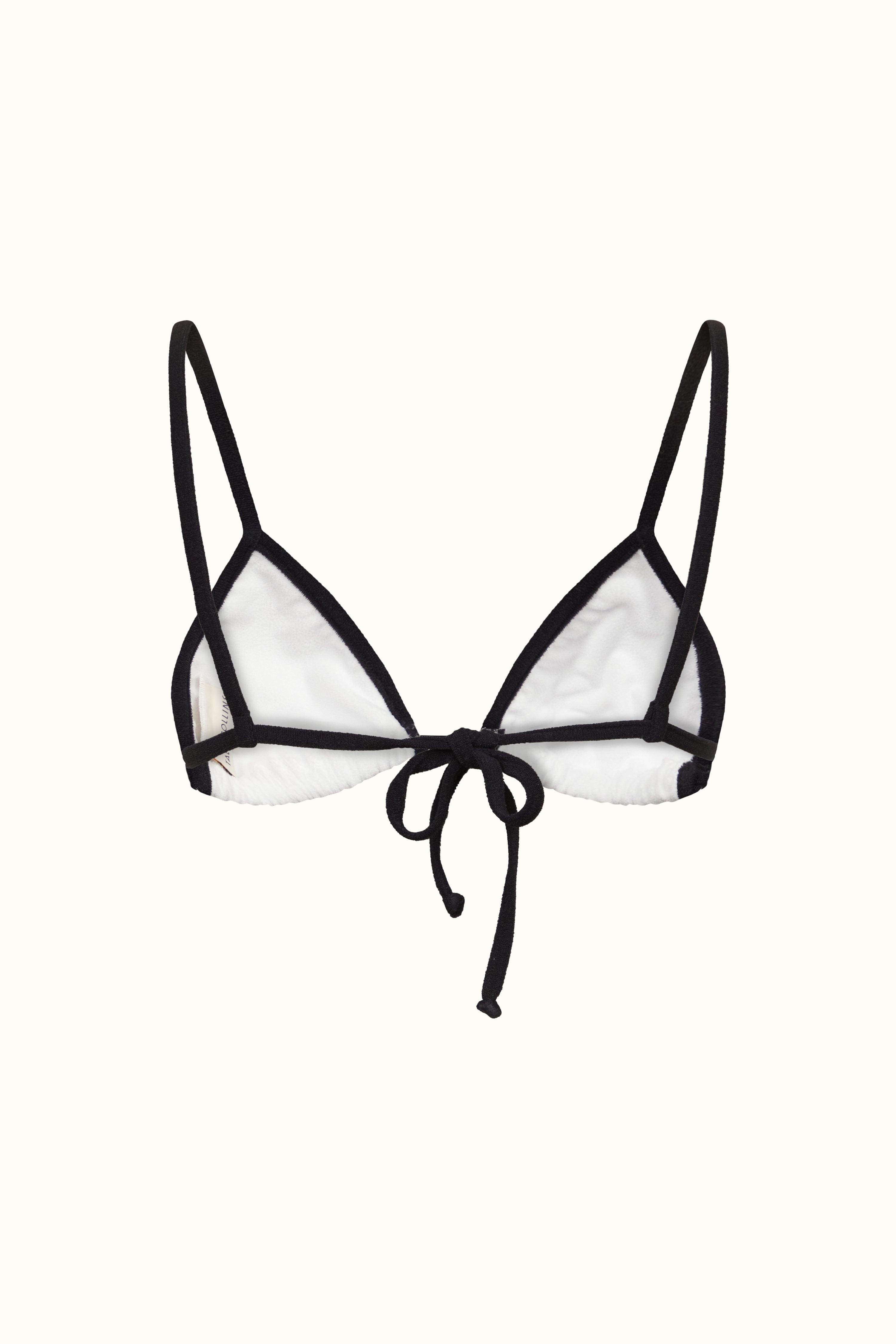 The Black &amp; White Terry Triangle Top