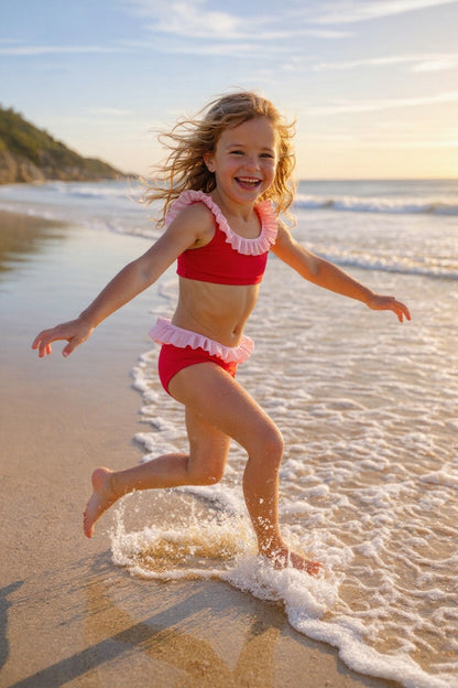 The Mini Red Terry Frill Brief