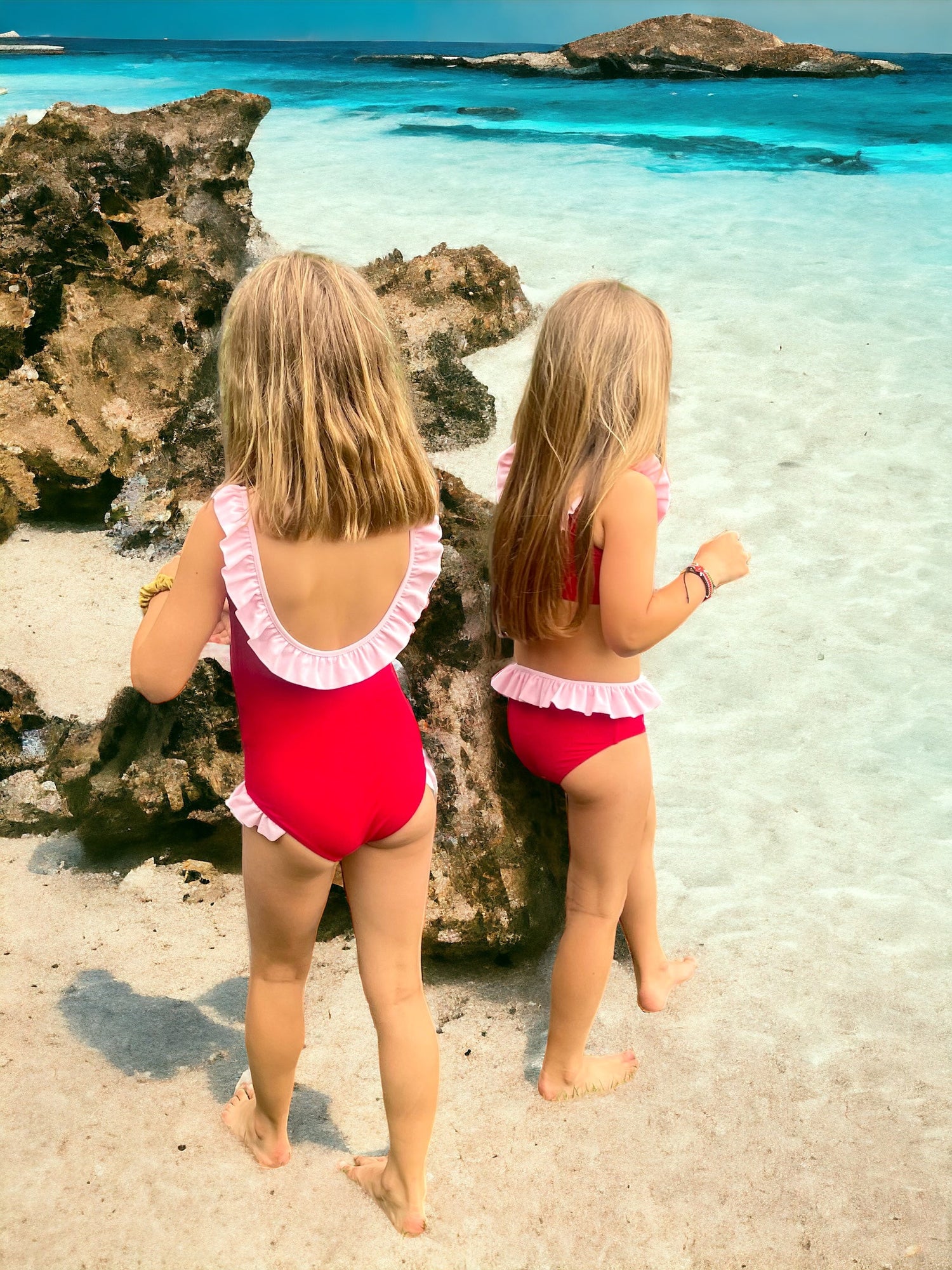 The Mini Red Terry Classic Swimsuit