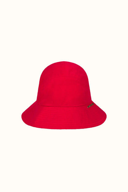 The Red Terry Bucket Hat ~ Reversible