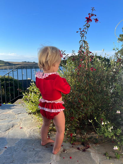 The Mini Red Terry Bloomers