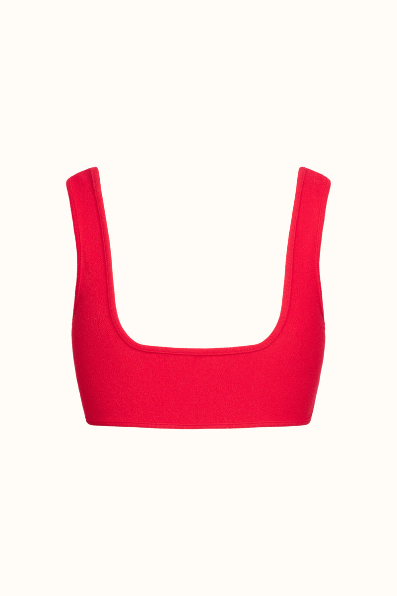 The Red Terry Athletic Top ~ Reversible