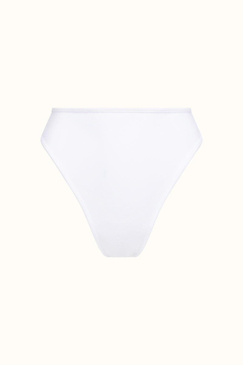 The White Terry High Waisted High-Cut Brief