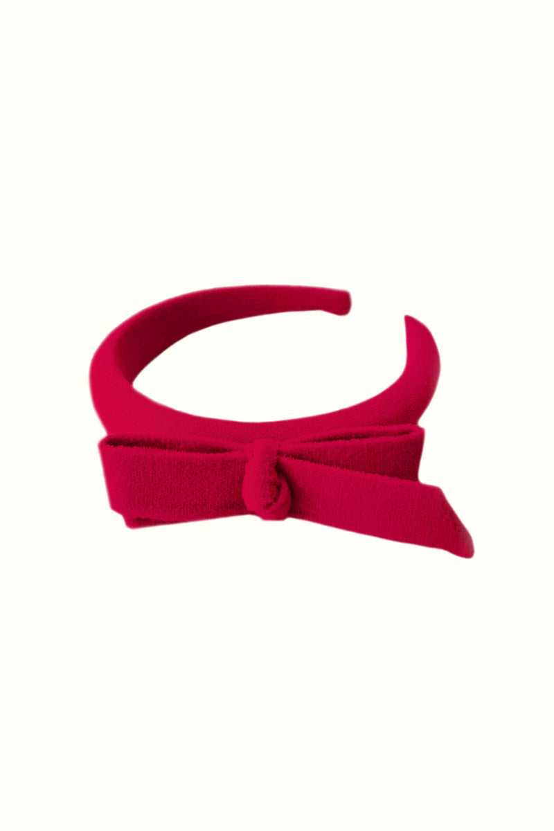 The Red Terry Bow Headband