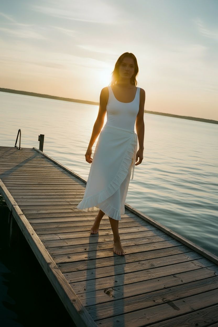 The Isabella ~ Long Linen Wrap Skirt