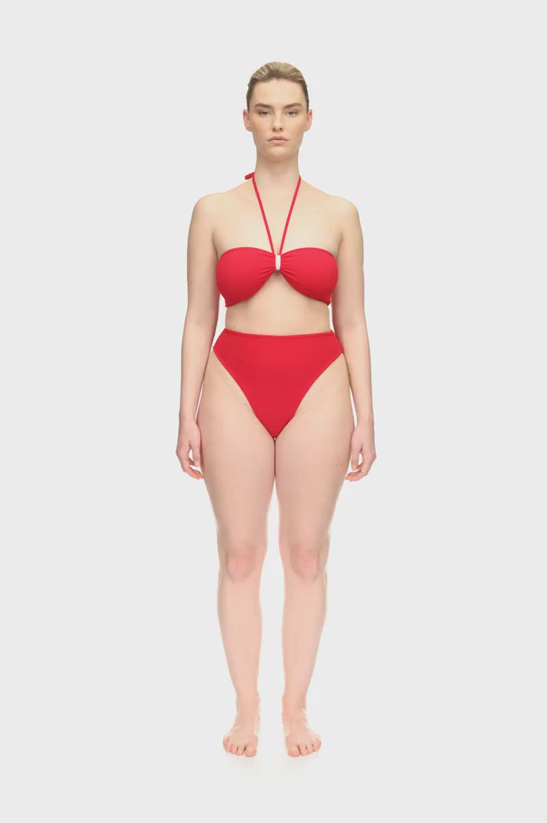 The Red Terry High Waisted High-Cut Brief ~ Reversible