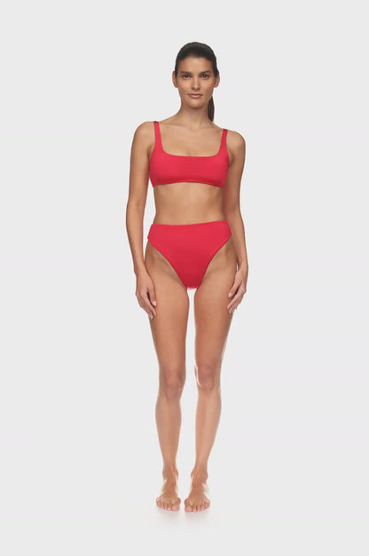 The Red Terry High Waisted High-Cut Brief ~ Reversible