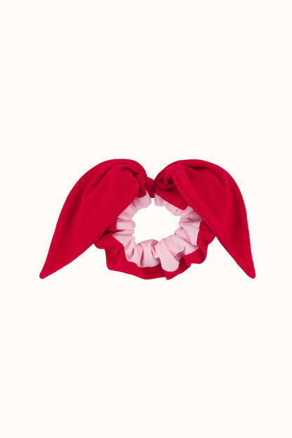 The Red Terry Bow Scrunchie