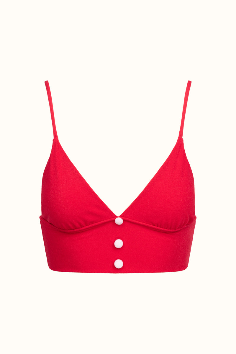 The Red Terry Bralette