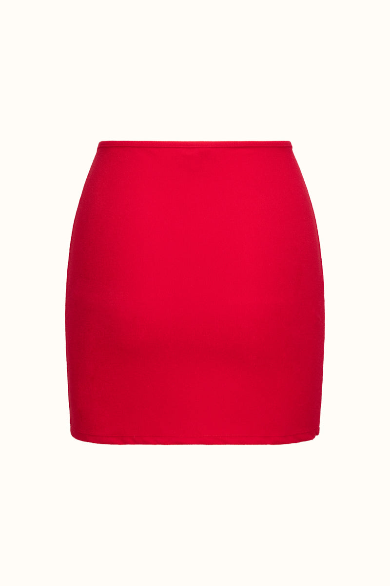 The Red Terry Pocket Skirt