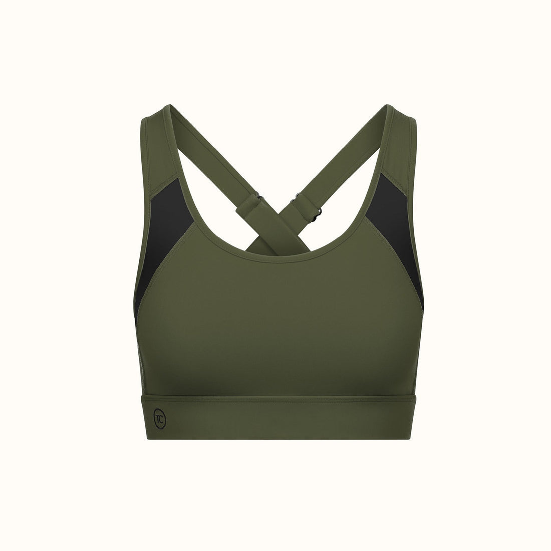 The Performance Bra - Khaki / Black