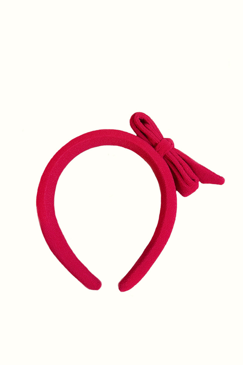 The Red Terry Bow Headband